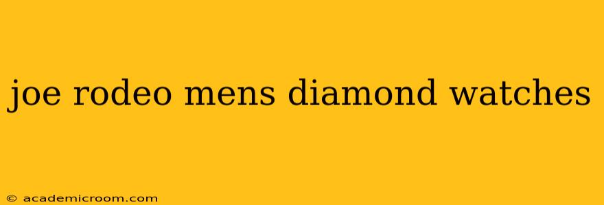 joe rodeo mens diamond watches
