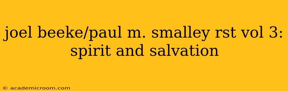joel beeke/paul m. smalley rst vol 3: spirit and salvation