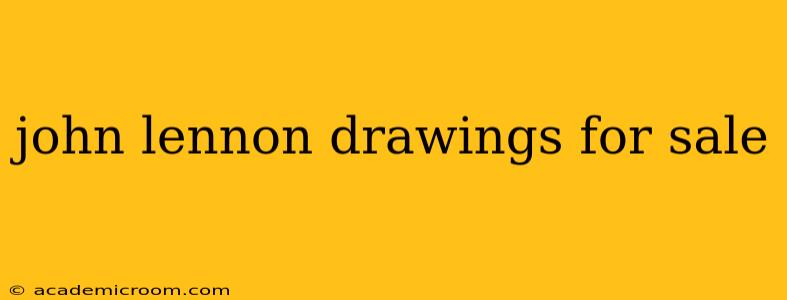 john lennon drawings for sale