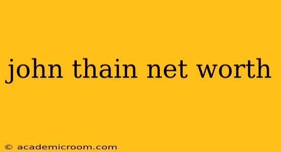 john thain net worth