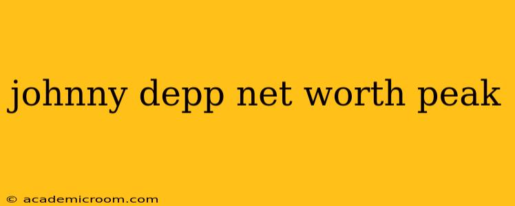 johnny depp net worth peak