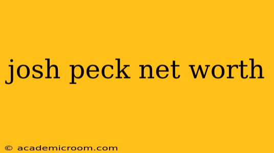 josh peck net worth