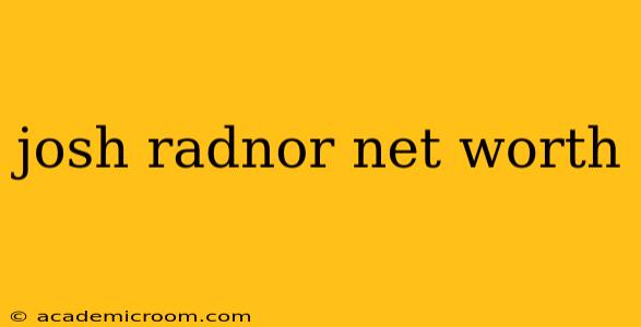 josh radnor net worth
