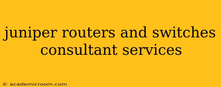 juniper routers and switches consultant services