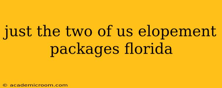 just the two of us elopement packages florida