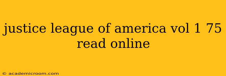 justice league of america vol 1 75 read online