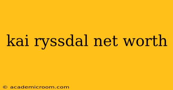 kai ryssdal net worth