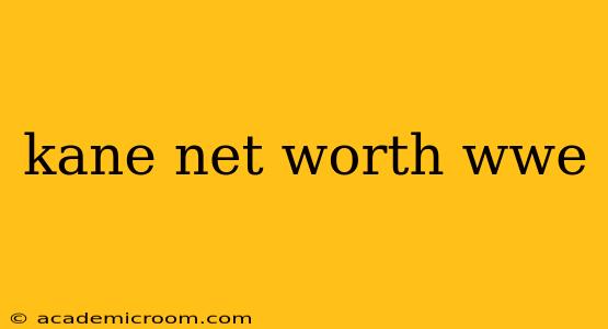 kane net worth wwe