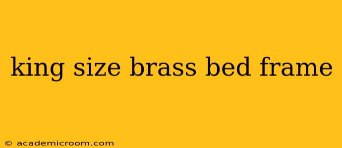 king size brass bed frame