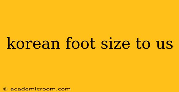korean foot size to us
