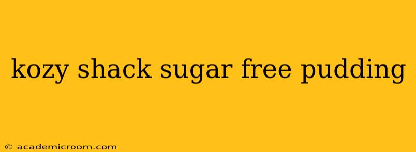 kozy shack sugar free pudding