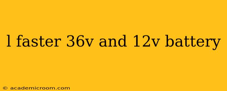 l faster 36v and 12v battery