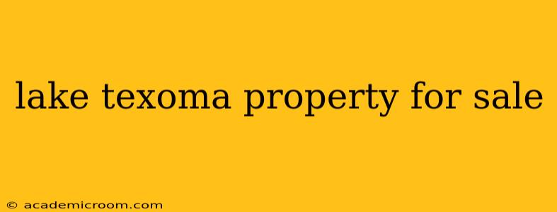 lake texoma property for sale