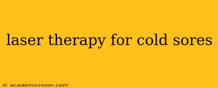 laser therapy for cold sores