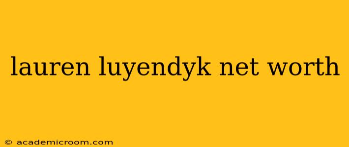 lauren luyendyk net worth