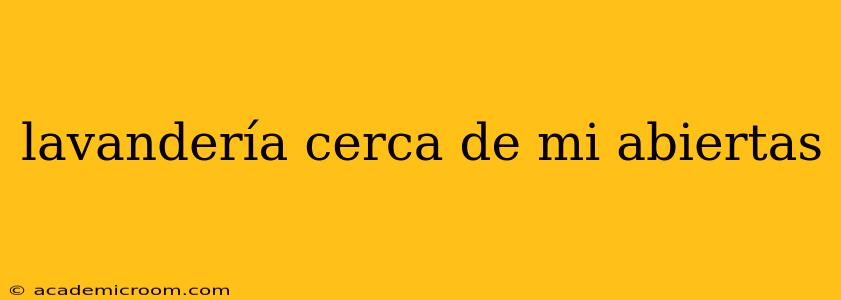lavandería cerca de mi abiertas