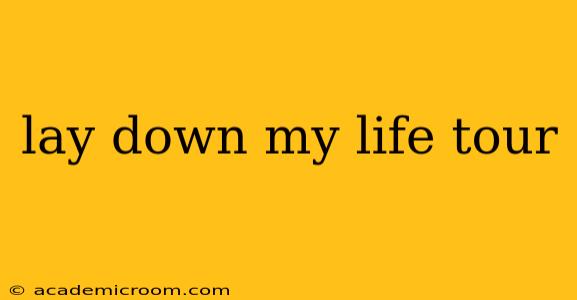 lay down my life tour