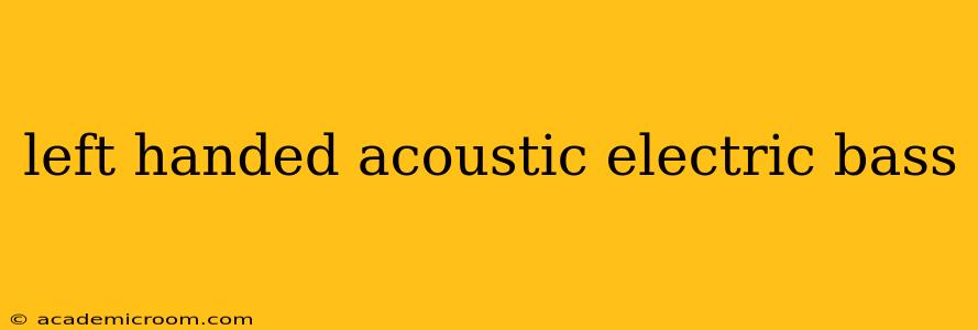 left handed acoustic electric bass