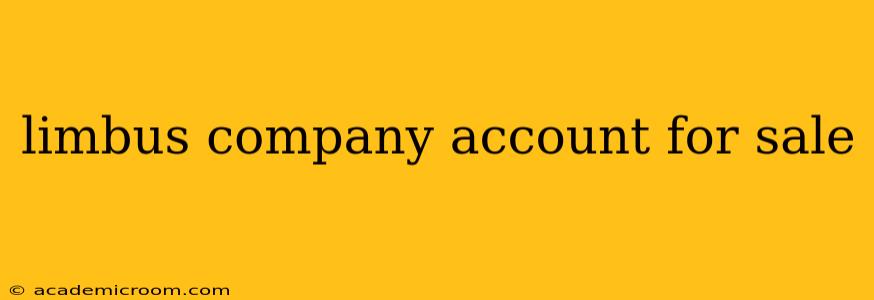 limbus company account for sale