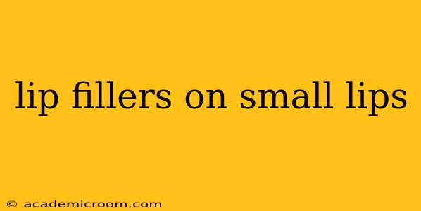 lip fillers on small lips