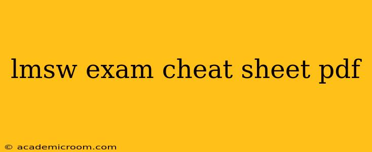 lmsw exam cheat sheet pdf