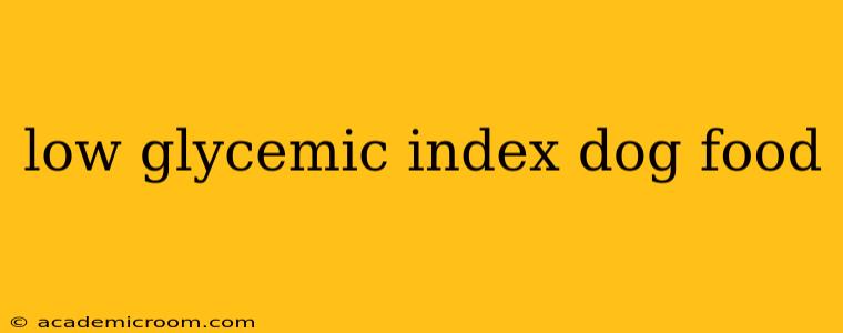 low glycemic index dog food