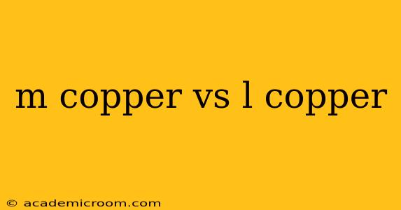 m copper vs l copper