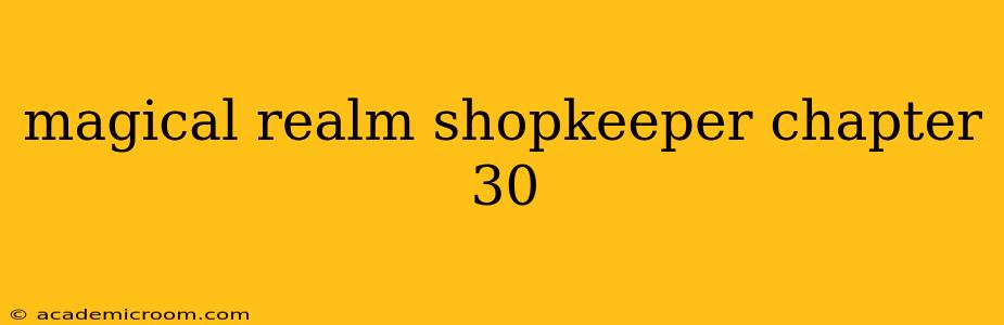magical realm shopkeeper chapter 30