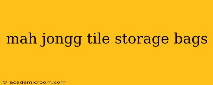 mah jongg tile storage bags