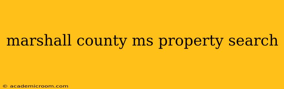 marshall county ms property search