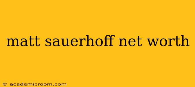 matt sauerhoff net worth