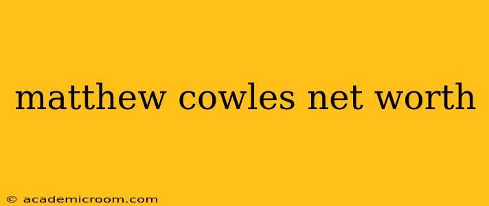 matthew cowles net worth