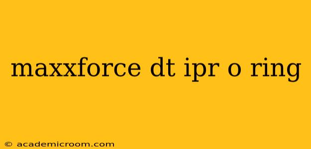 maxxforce dt ipr o ring