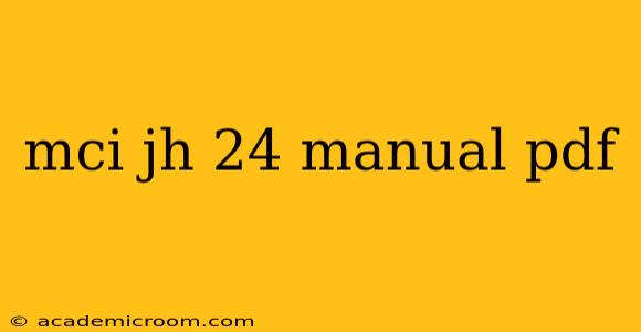 mci jh 24 manual pdf
