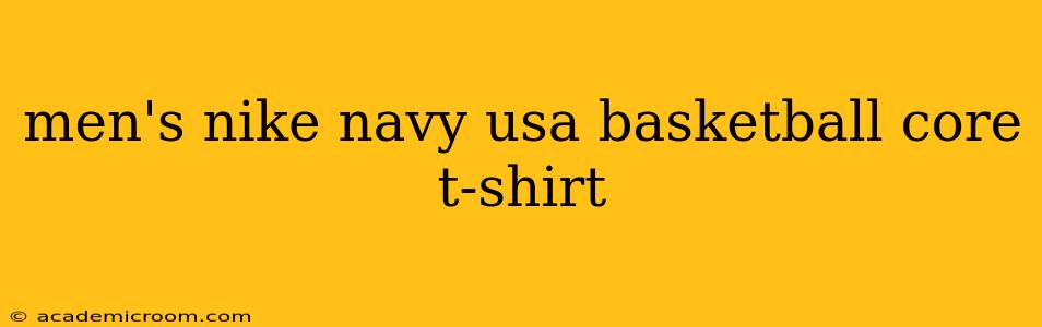 men's nike navy usa basketball core t-shirt