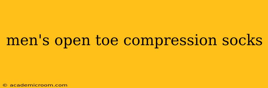 men's open toe compression socks
