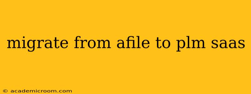 migrate from afile to plm saas
