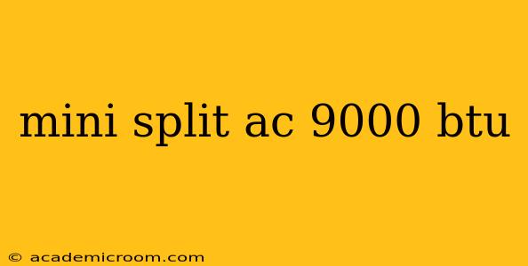 mini split ac 9000 btu
