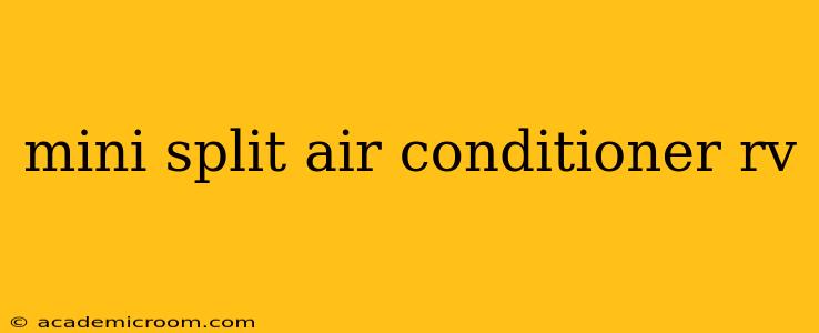 mini split air conditioner rv