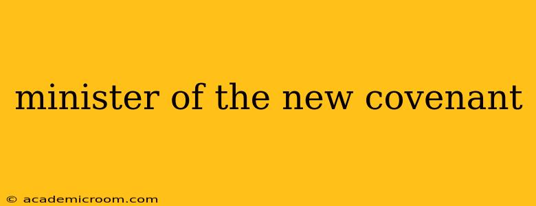 minister of the new covenant