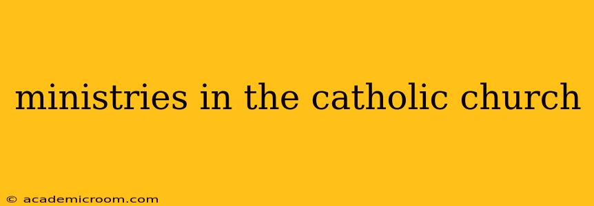 ministries in the catholic church