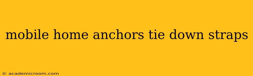 mobile home anchors tie down straps