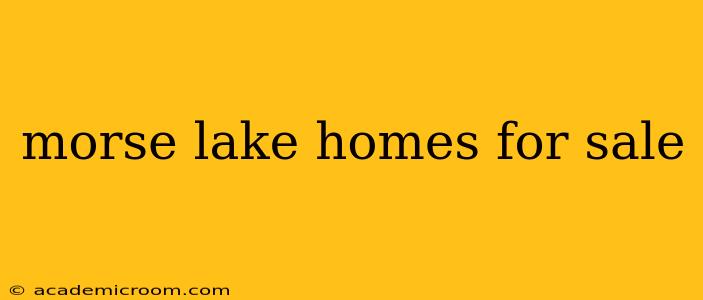 morse lake homes for sale