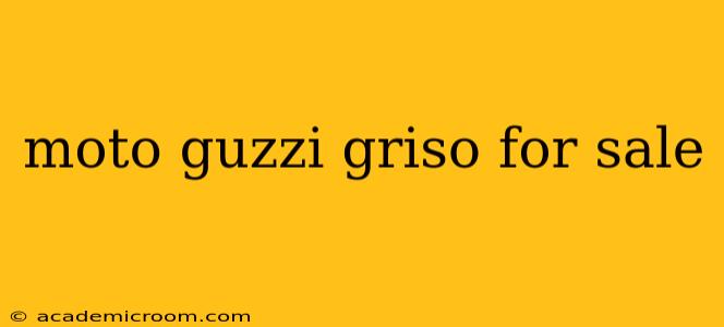 moto guzzi griso for sale