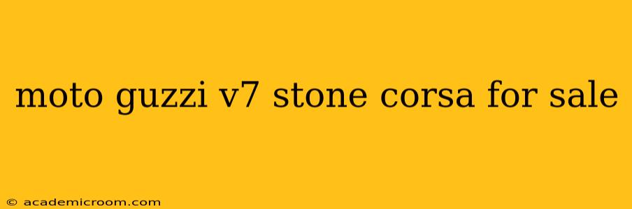 moto guzzi v7 stone corsa for sale