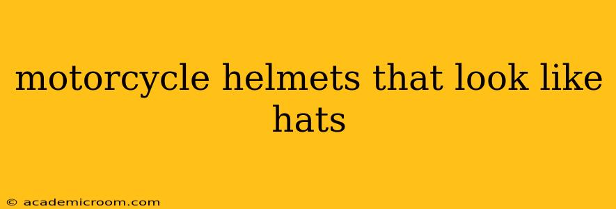 motorcycle helmets that look like hats