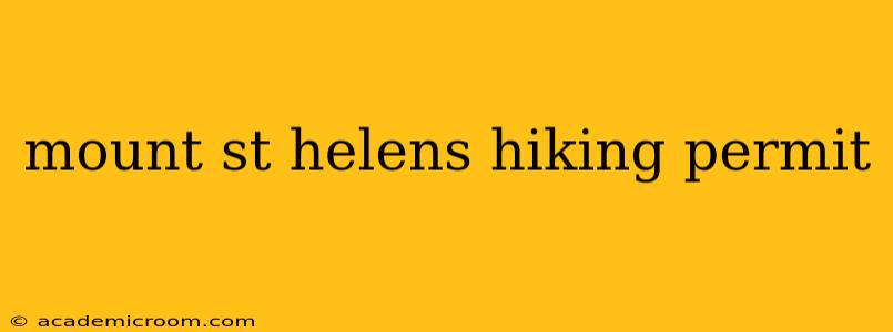 mount st helens hiking permit