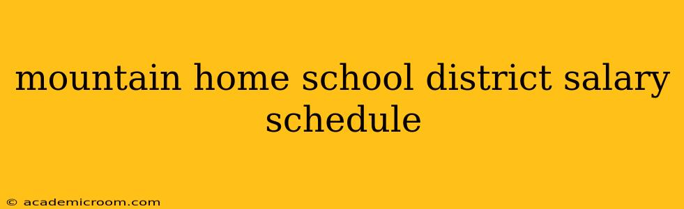 mountain home school district salary schedule