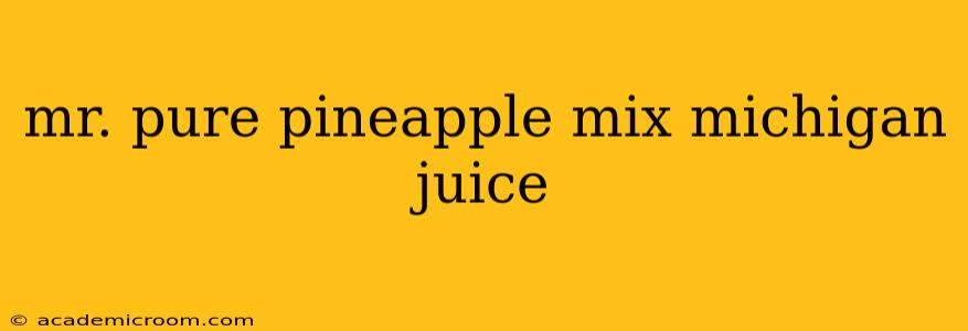 mr. pure pineapple mix michigan juice
