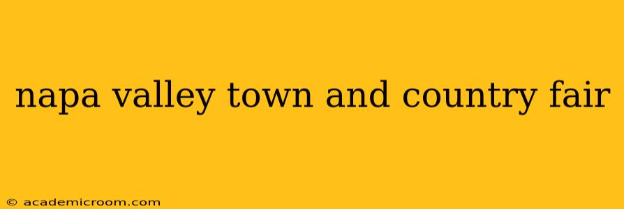 napa valley town and country fair